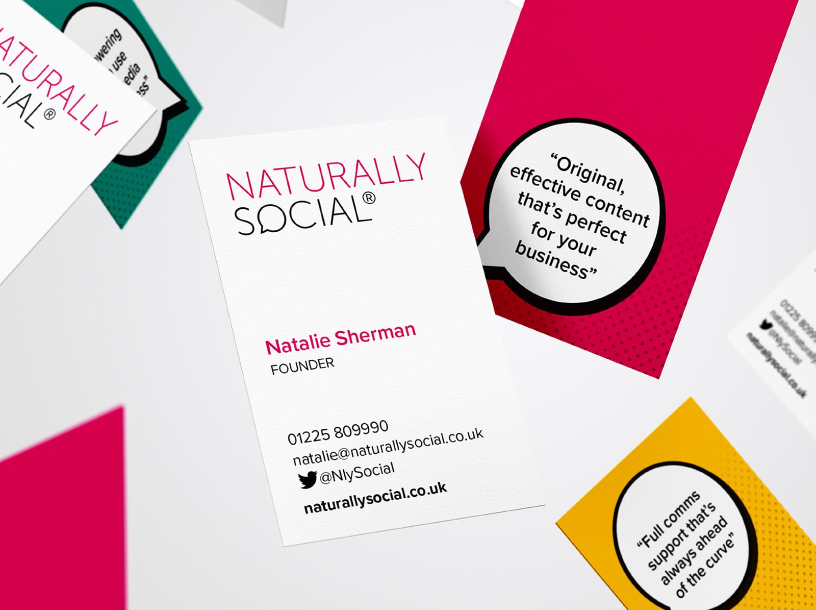 naturally social business cards