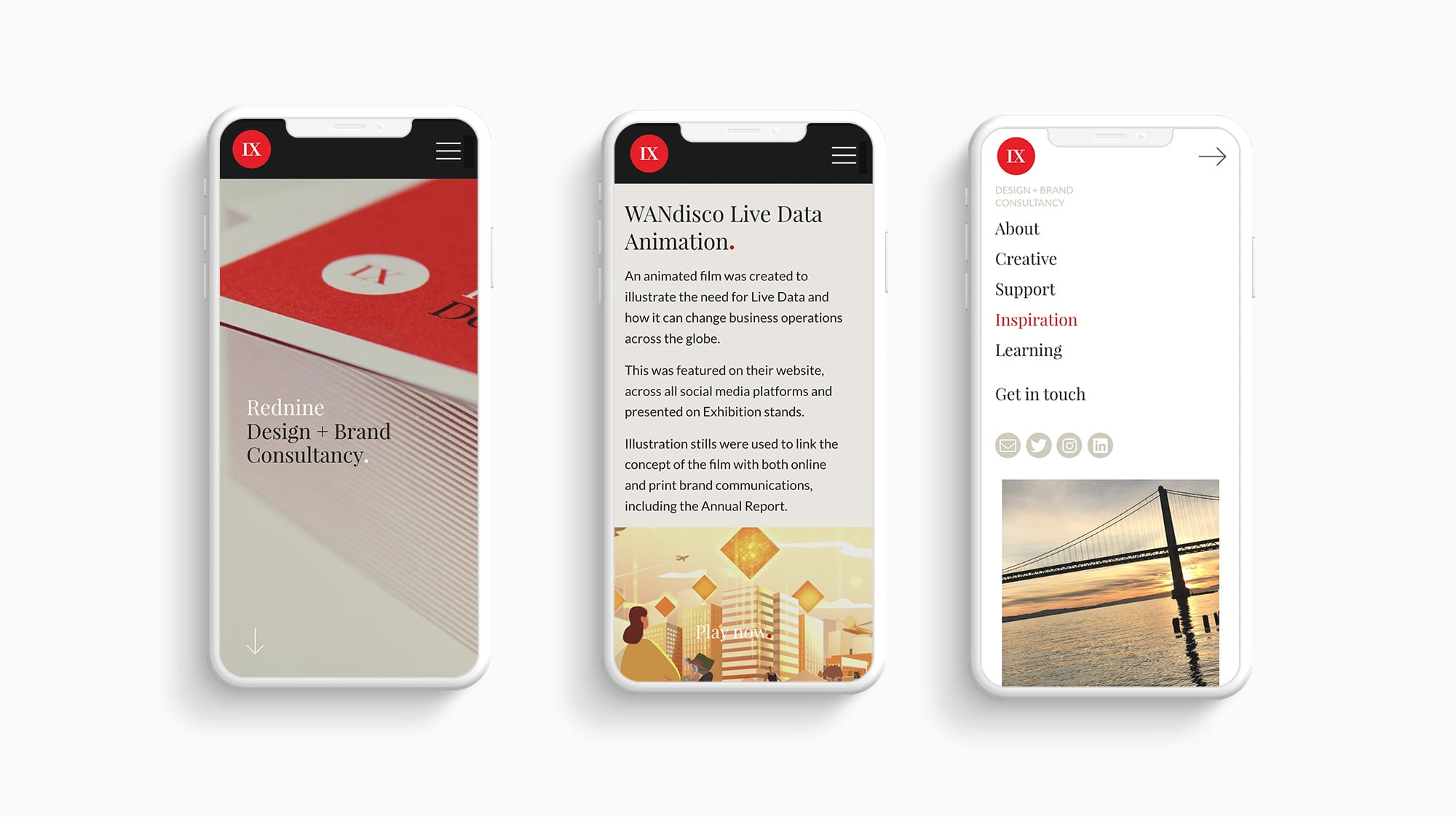 Rednine mobile website designs